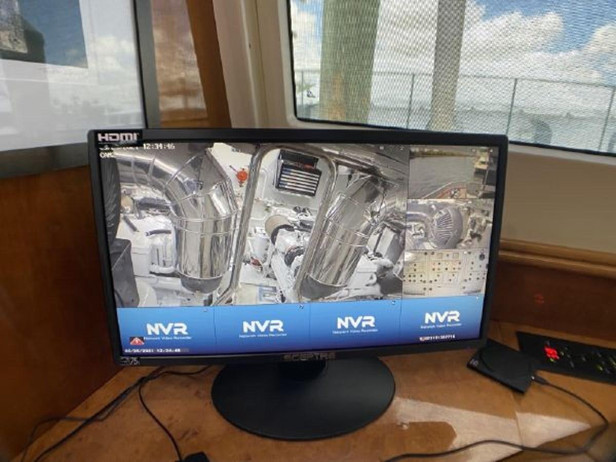 a computer with a blue screen aboard 85 AZIMUT ULTIMATE Yacht for Sale