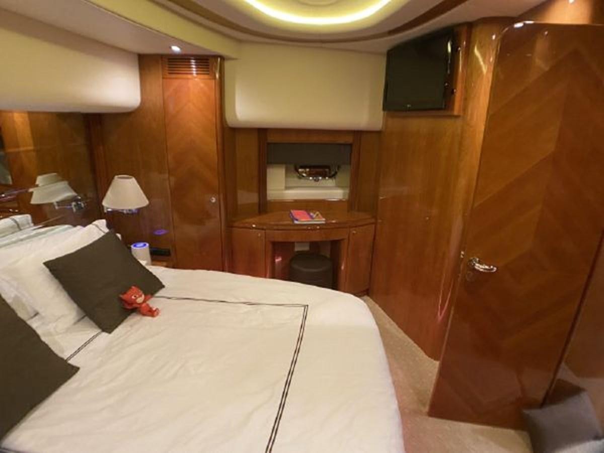 a hotel room with a bed aboard 85 AZIMUT ULTIMATE Yacht for Sale