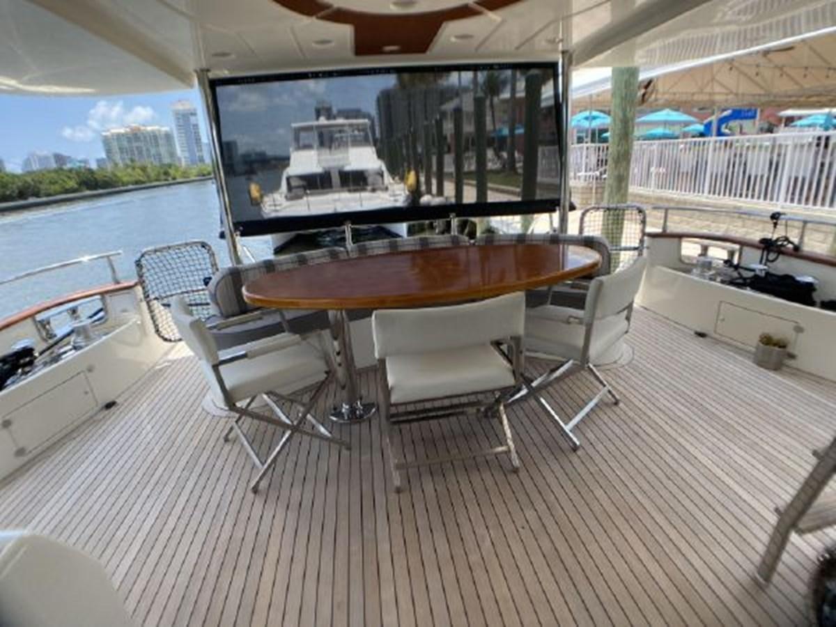 a table and chairs in a room aboard 85 AZIMUT ULTIMATE Yacht for Sale
