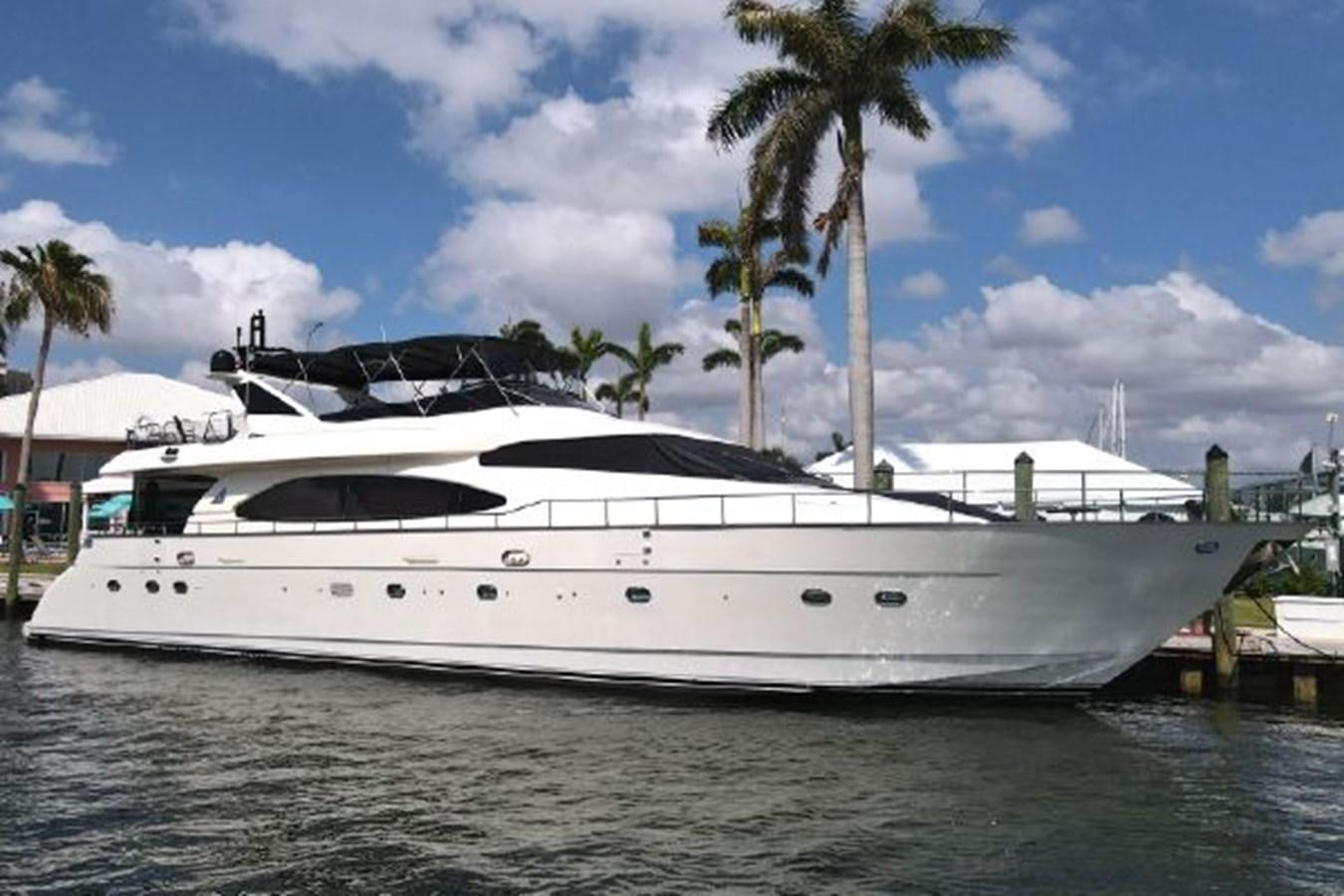 a white yacht on the water aboard 85 AZIMUT ULTIMATE Yacht for Sale