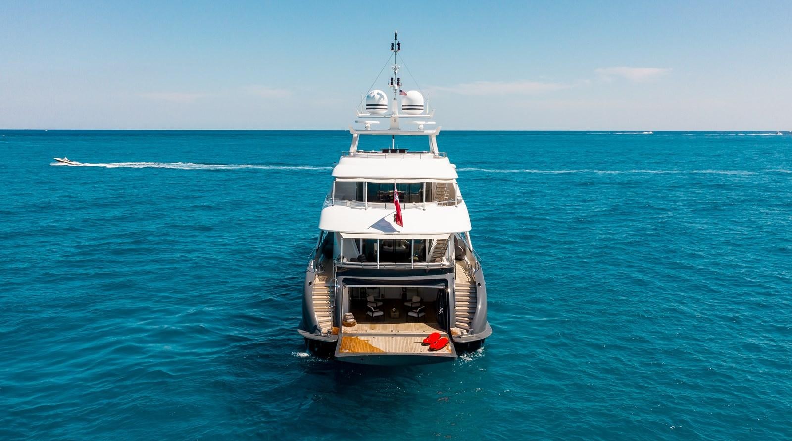 a boat in the water aboard LADY L Yacht for Charter