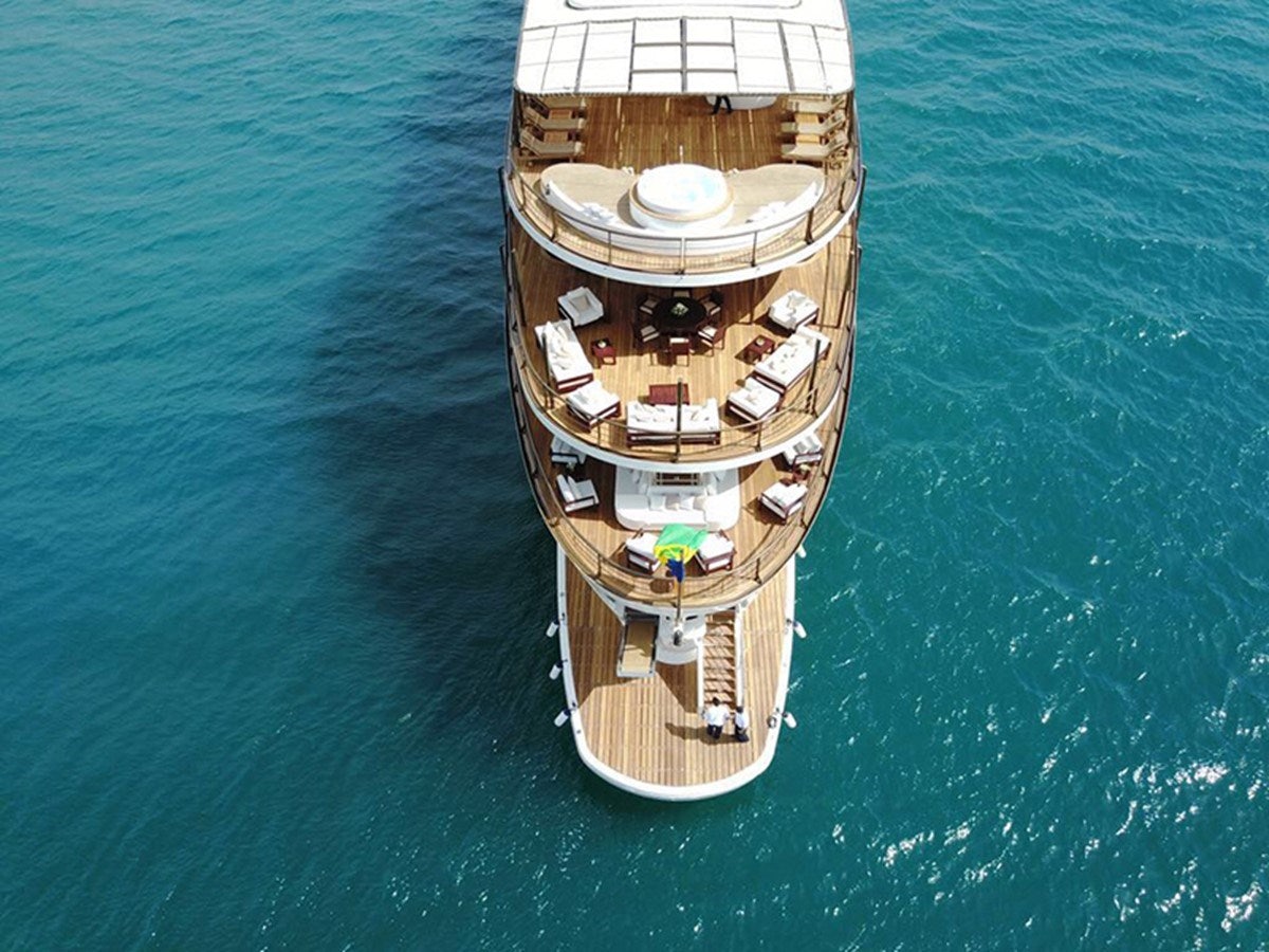 a boat on the water aboard CHAKRA Yacht for Charter