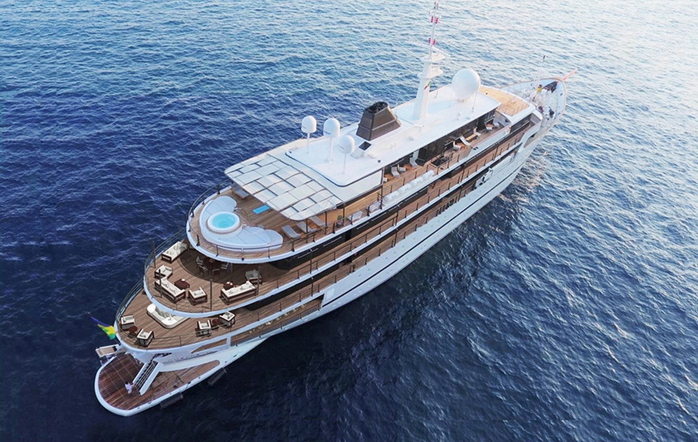 a ship in the water aboard CHAKRA Yacht for Charter