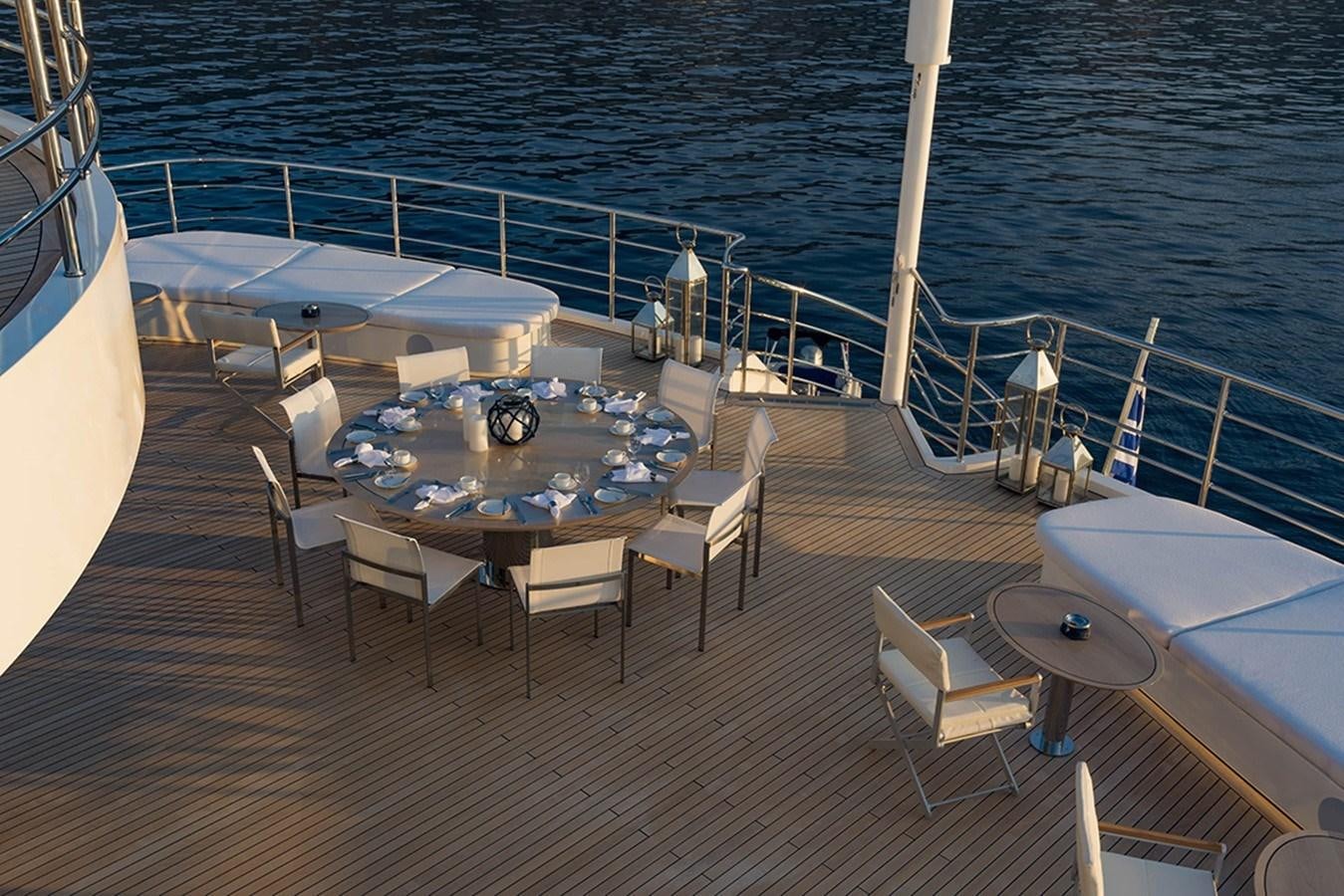 a deck of a ship aboard MARQUISE Yacht for Charter
