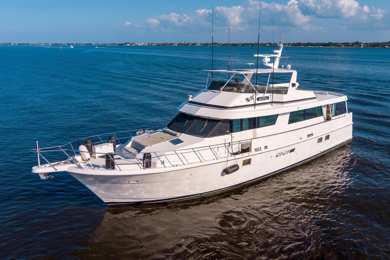 a white boat on the beach aboard KALEVALA Yacht for Sale