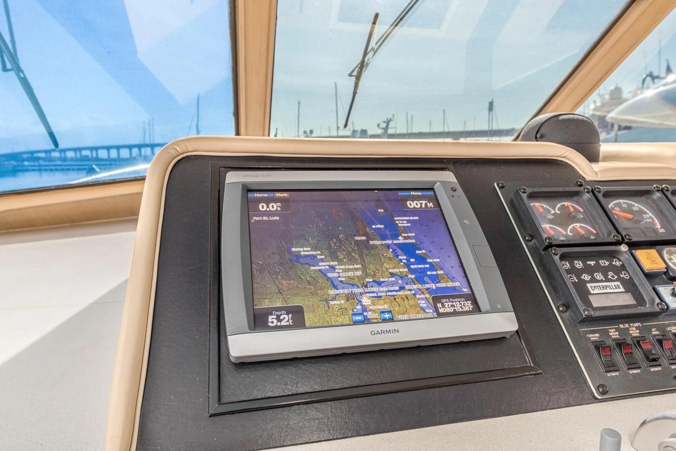 a screen on a car aboard KALEVALA Yacht for Sale