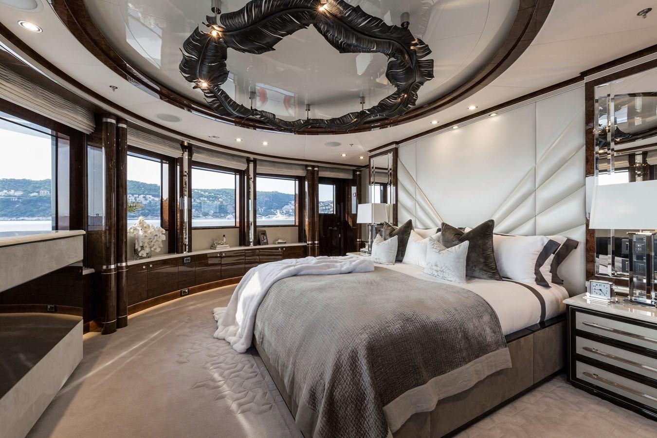 a room with two beds aboard SOUNDWAVE Yacht for Sale