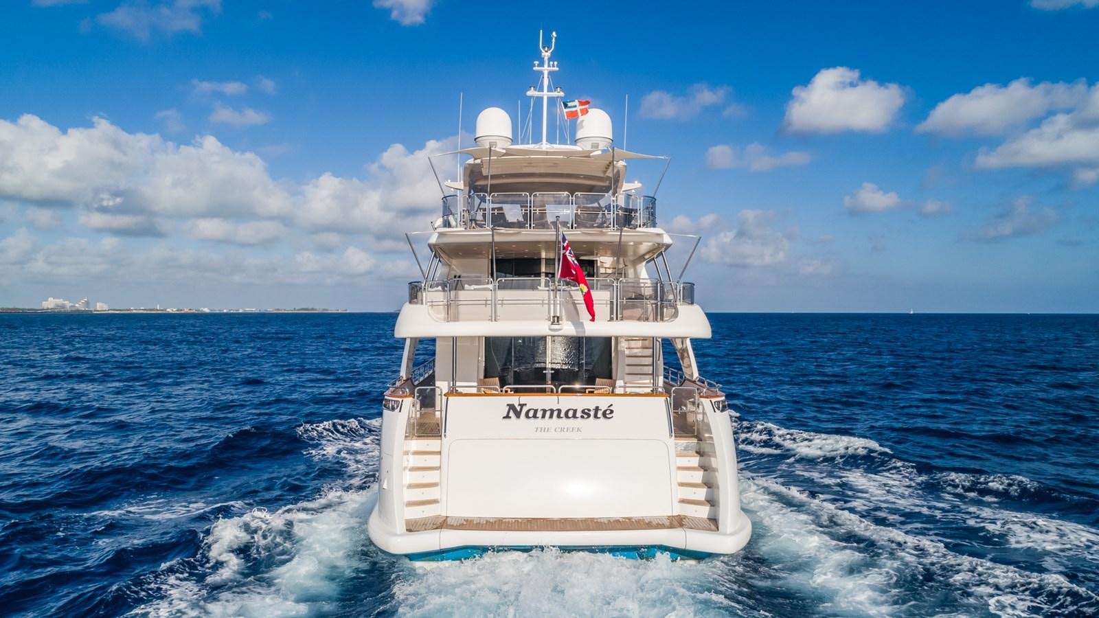 a boat in the water aboard NAMASTE Yacht for Sale