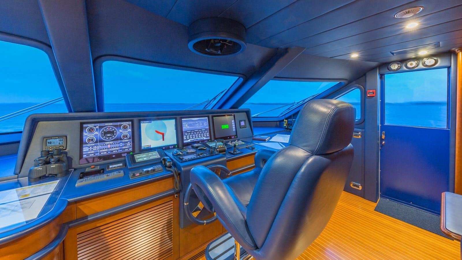 inside of a train aboard NAMASTE Yacht for Sale