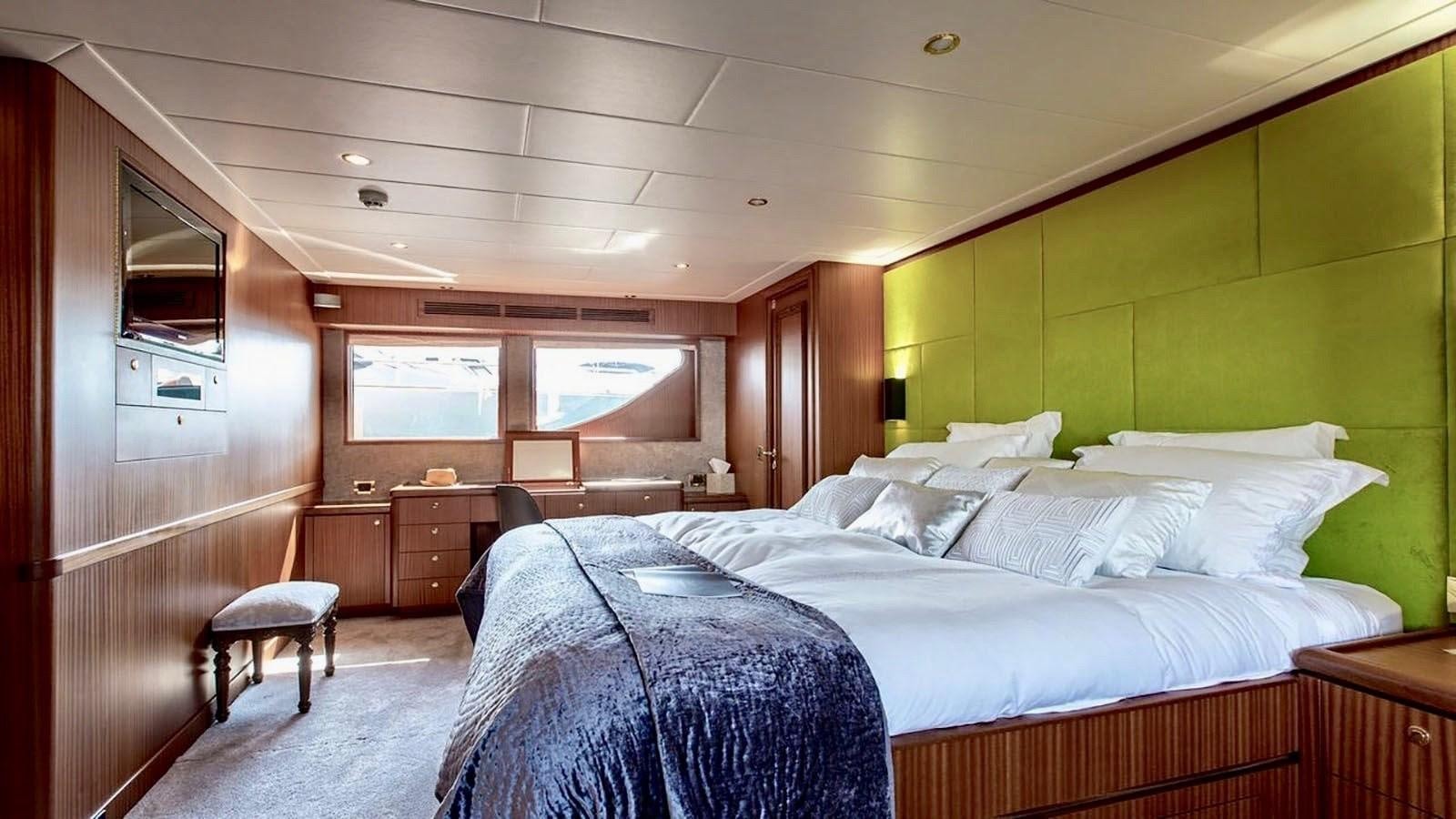 a room with two beds aboard BALTIC SEA Yacht for Sale