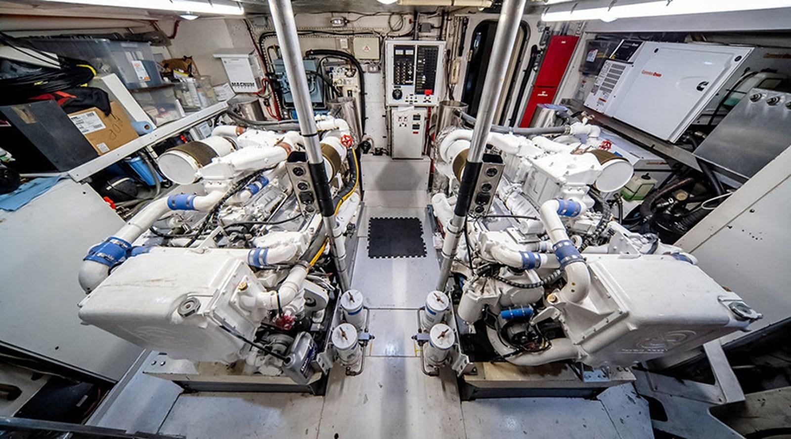 a room with machinery aboard PACIFIC SHADOW Yacht for Sale