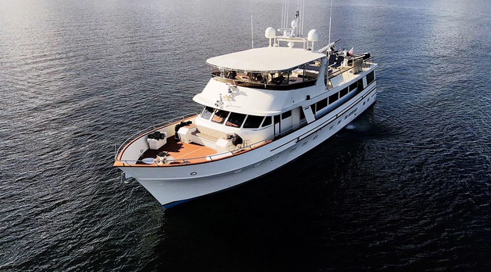 a white and black boat aboard PACIFIC SHADOW Yacht for Sale