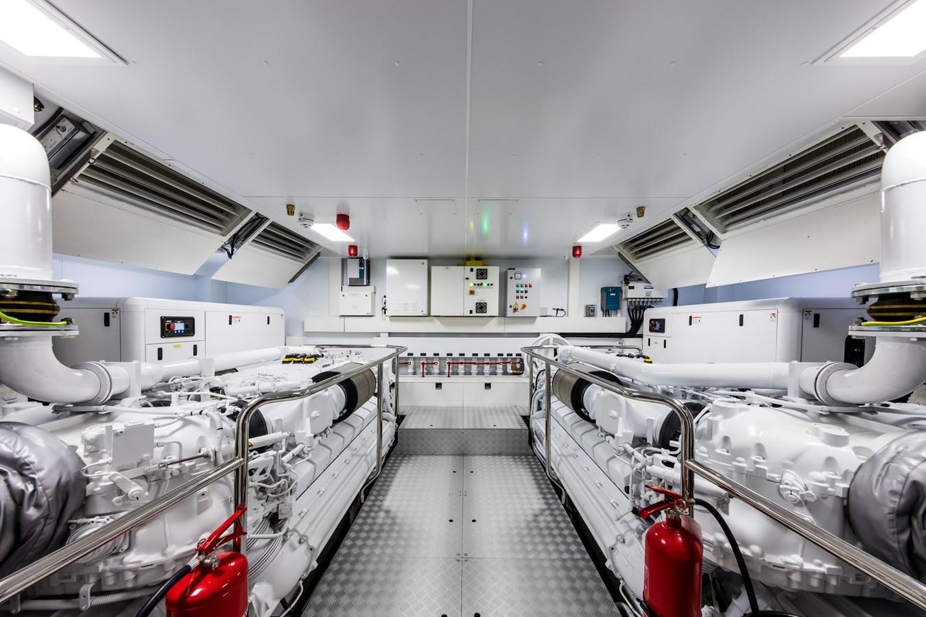 a room with many machines aboard NEVER BLUE Yacht for Sale