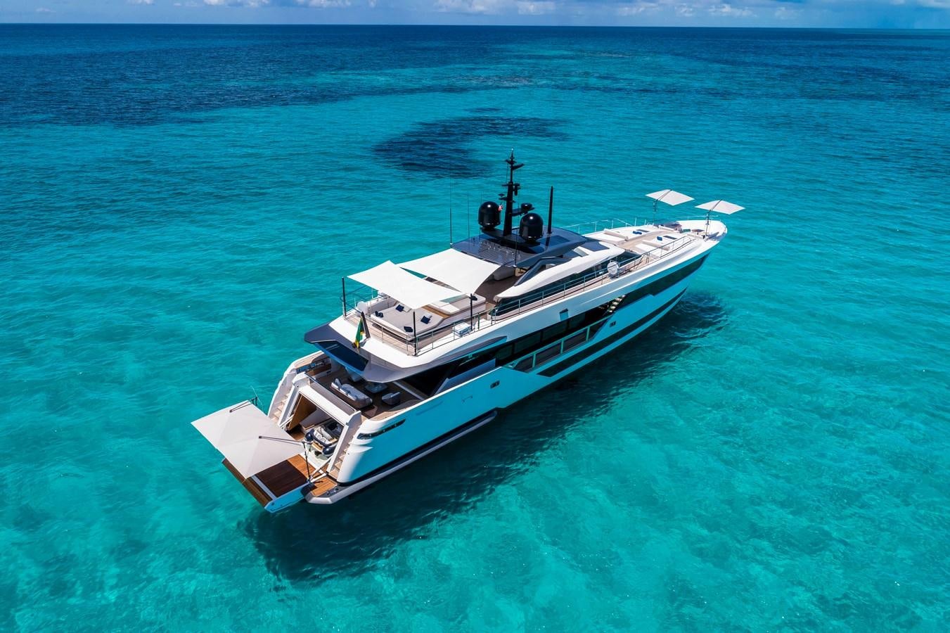 a boat in the water aboard NEVER BLUE Yacht for Sale