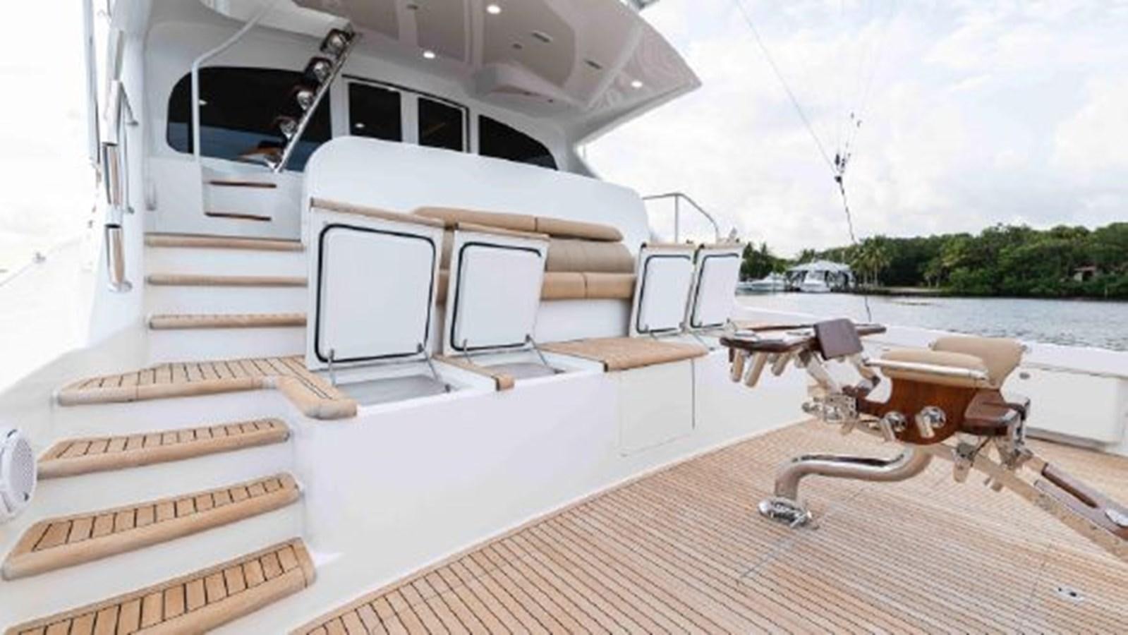 a boat on a deck aboard MAKARA Yacht for Sale