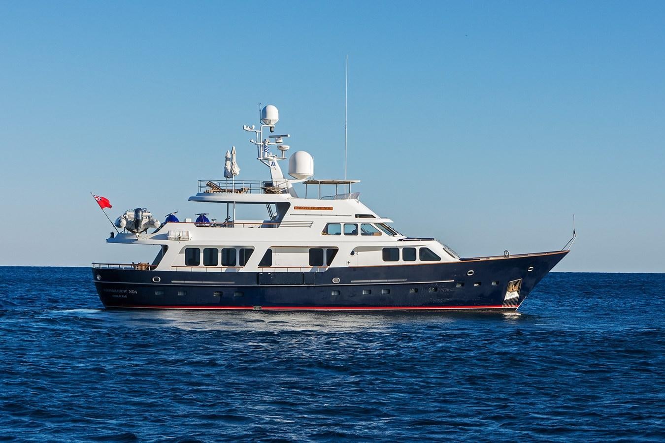 a boat in the water aboard MOONSHADOW NOA Yacht for Sale