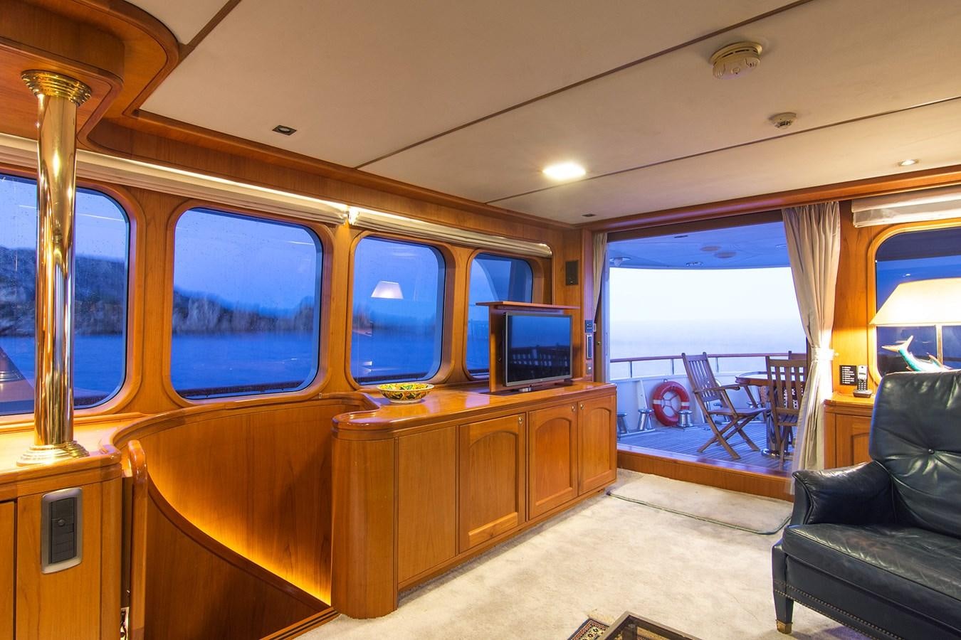 inside of a train aboard MOONSHADOW NOA Yacht for Sale