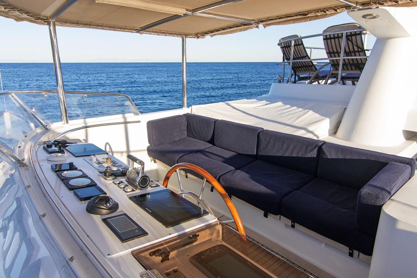 a boat on the water aboard MOONSHADOW NOA Yacht for Sale