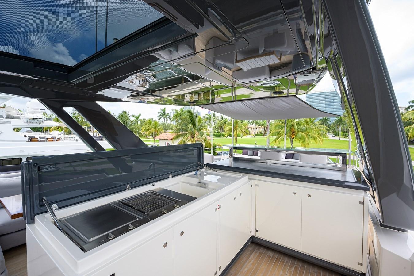 a car with a roof aboard DATE NIGHT Yacht for Sale