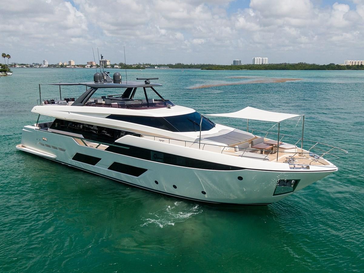 a white boat in the water aboard DATE NIGHT Yacht for Sale