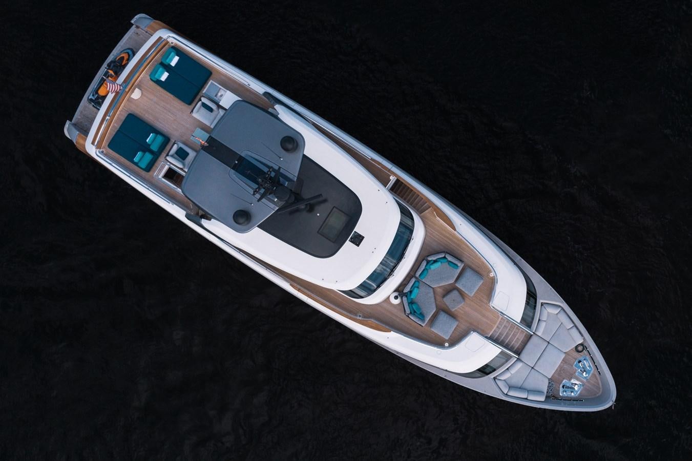 a space ship in space aboard DON'T TELL MOM  Yacht for Sale