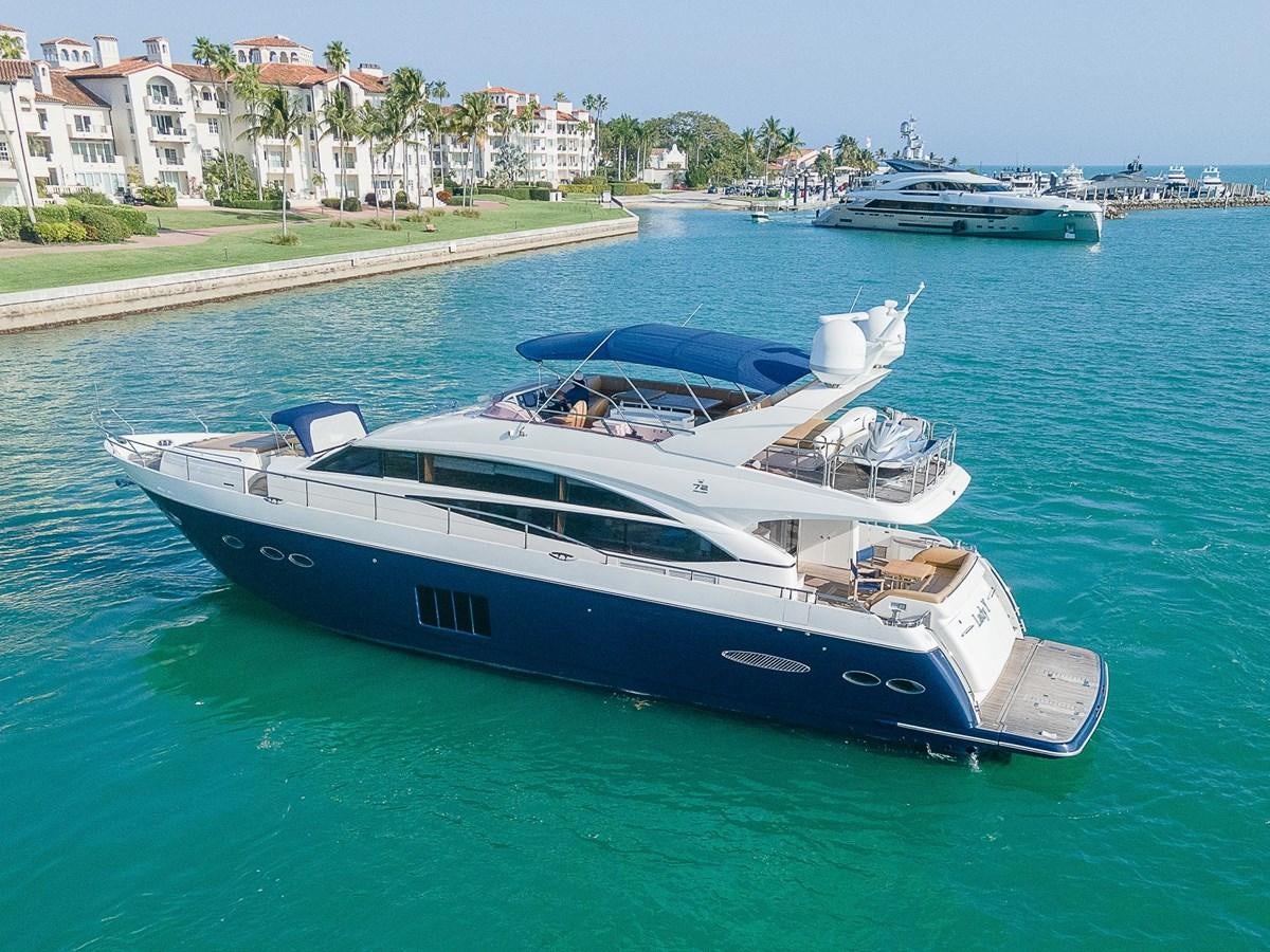 a boat in the water aboard PRINCESS 72 MOTOR YACHT Yacht for Sale