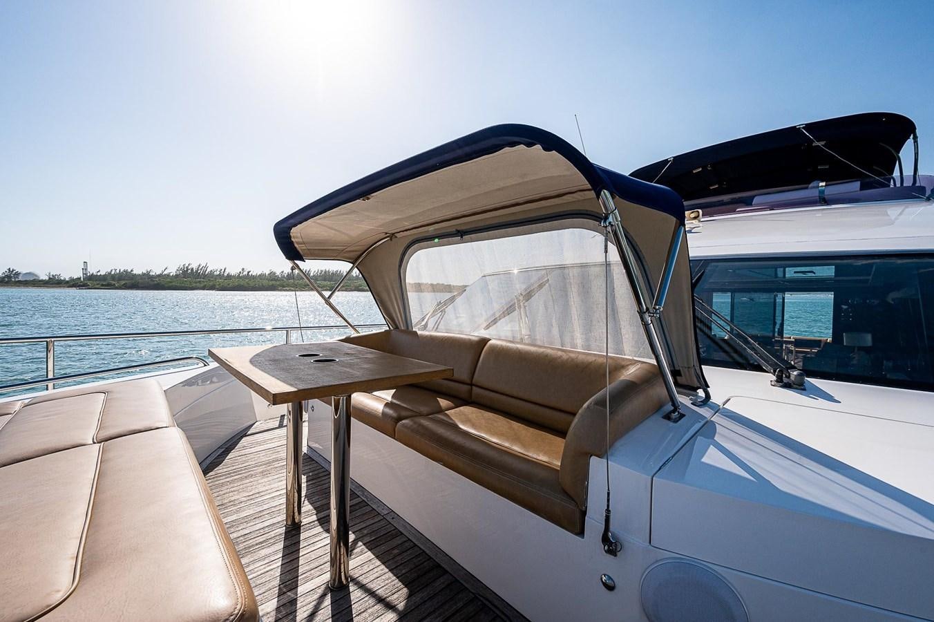the front of a boat aboard PRINCESS 72 MOTOR YACHT Yacht for Sale