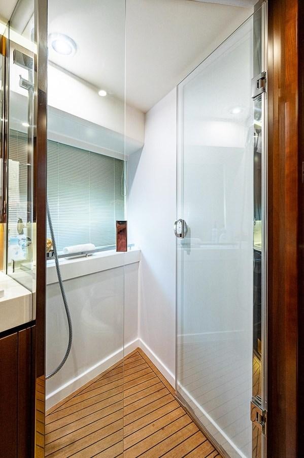 a shower unit in a bathroom aboard PRINCESS 72 MOTOR YACHT Yacht for Sale