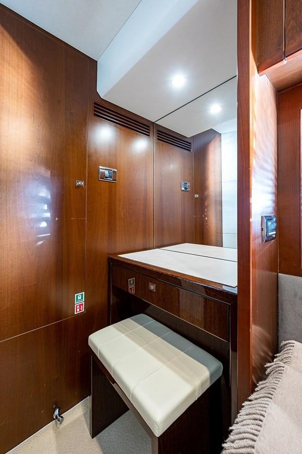a bathroom with a sink and a mirror aboard PRINCESS 72 MOTOR YACHT Yacht for Sale