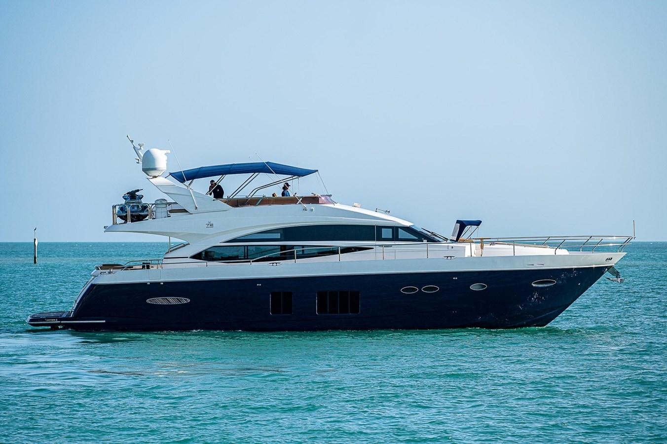a boat in the water aboard PRINCESS 72 MOTOR YACHT Yacht for Sale