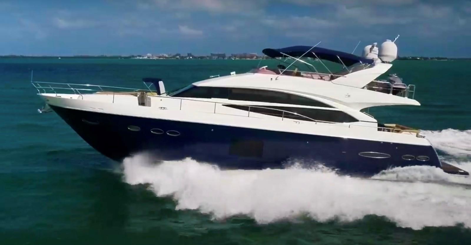 a white yacht on the water aboard PRINCESS 72 MOTOR YACHT Yacht for Sale