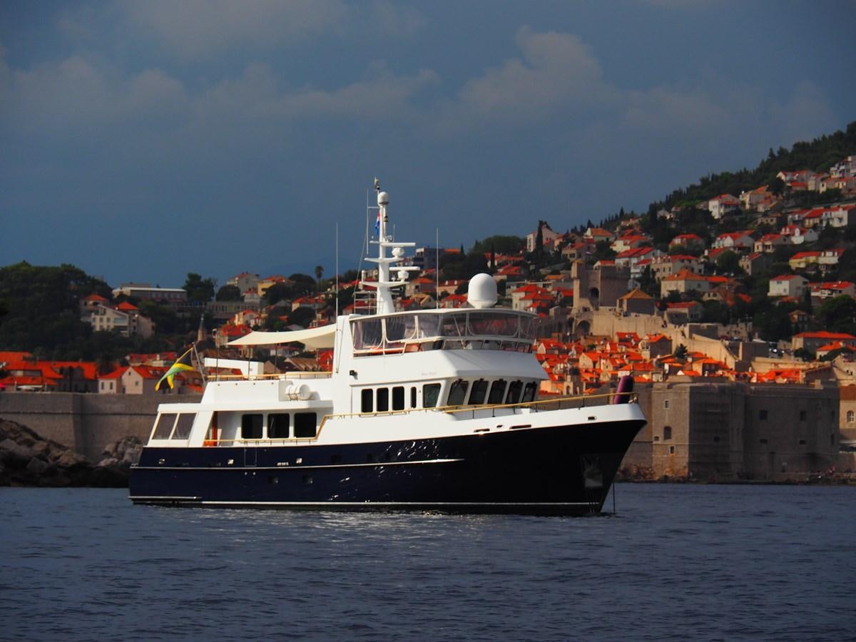 a boat on the water aboard BLUE PEARL Yacht for Sale