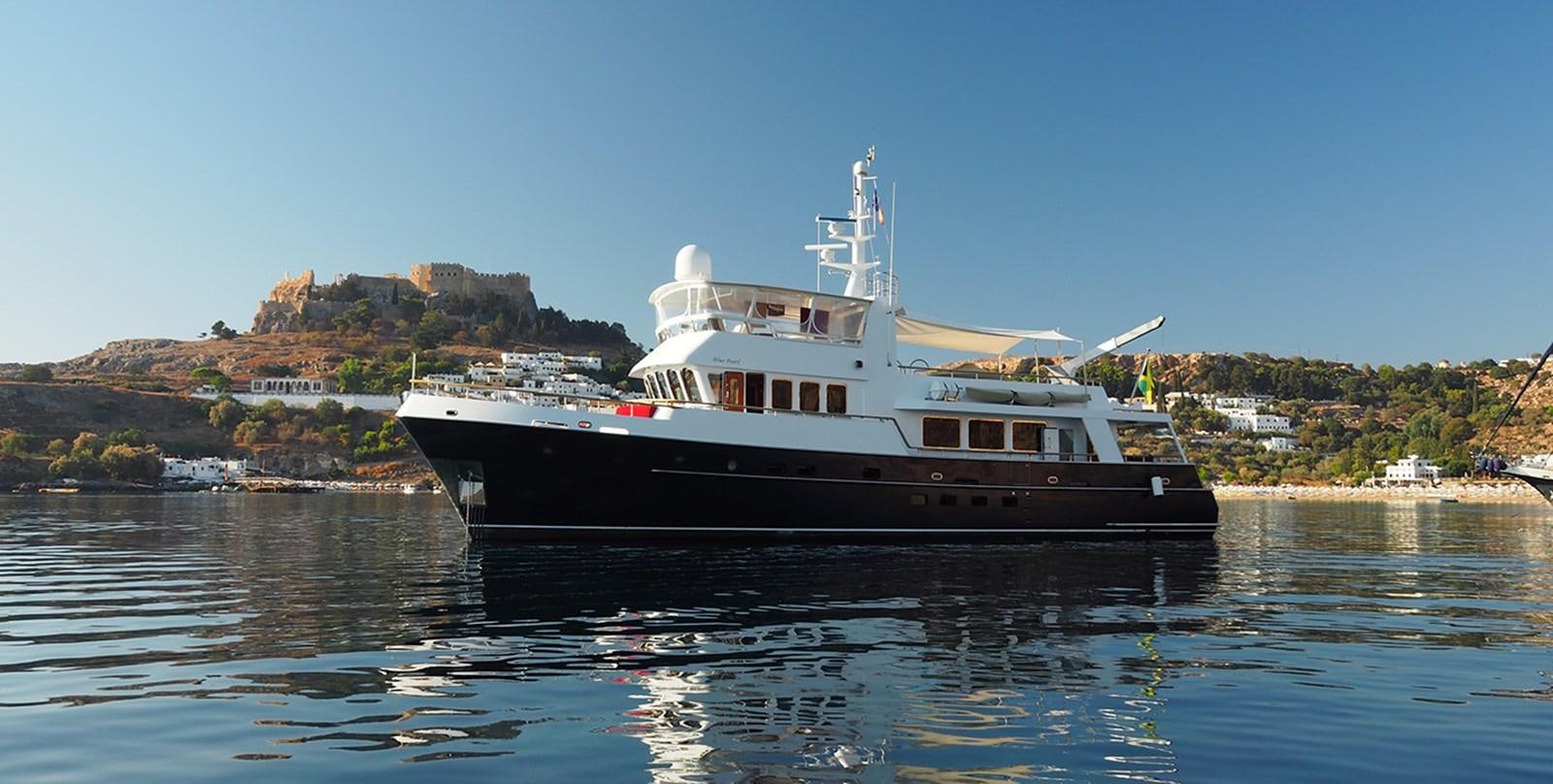 a boat on the water aboard BLUE PEARL Yacht for Sale