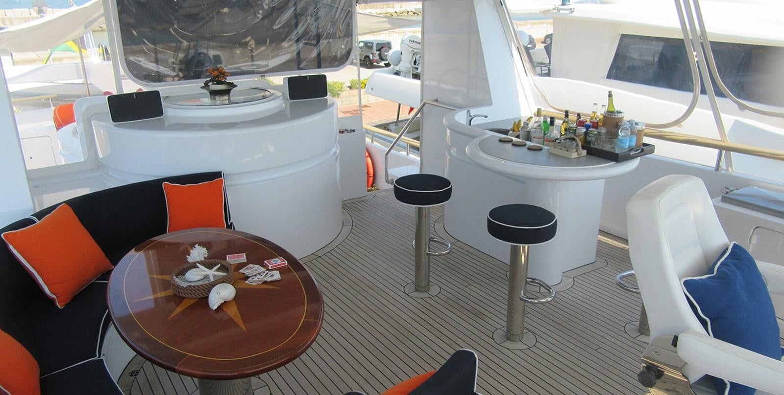 a table with chairs and a table aboard BLUE PEARL Yacht for Sale