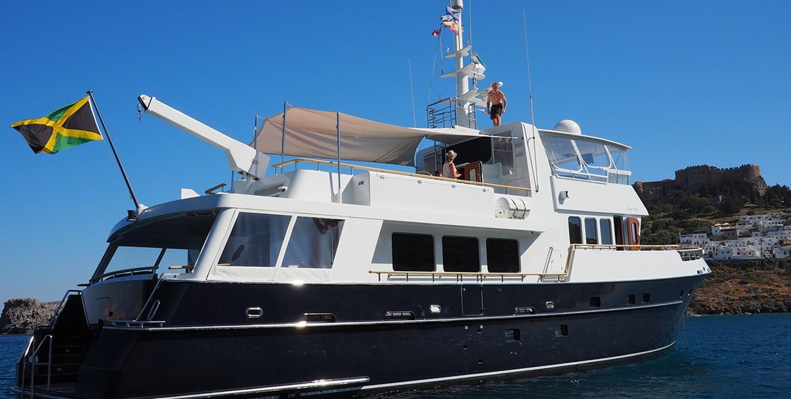 a boat on the water aboard BLUE PEARL Yacht for Sale