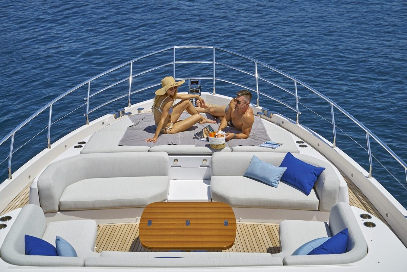 a person on a boat aboard VIVA Yacht for Sale