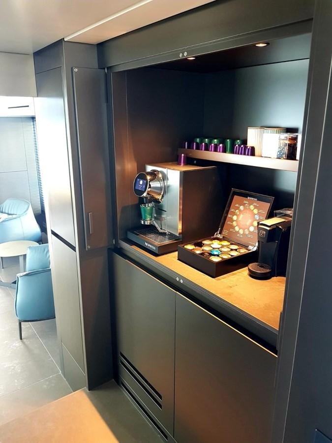 a machine on the counter aboard 2020 SANLORENZO SX88 #43 Yacht for Sale