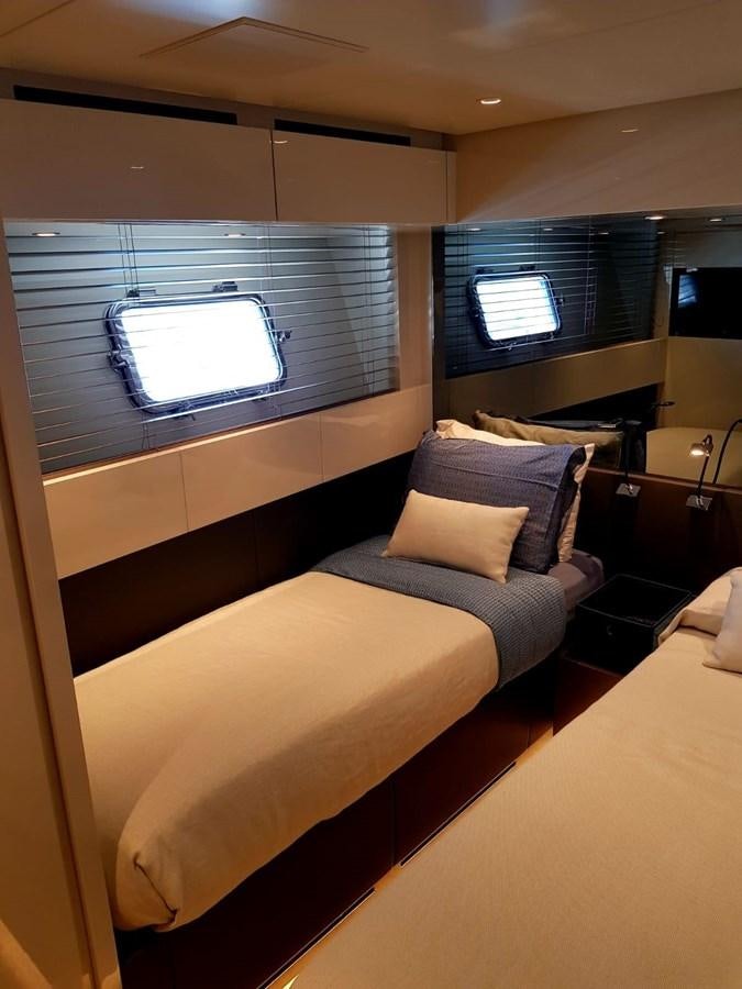 a room with two beds aboard 2020 SANLORENZO SX88 #43 Yacht for Sale