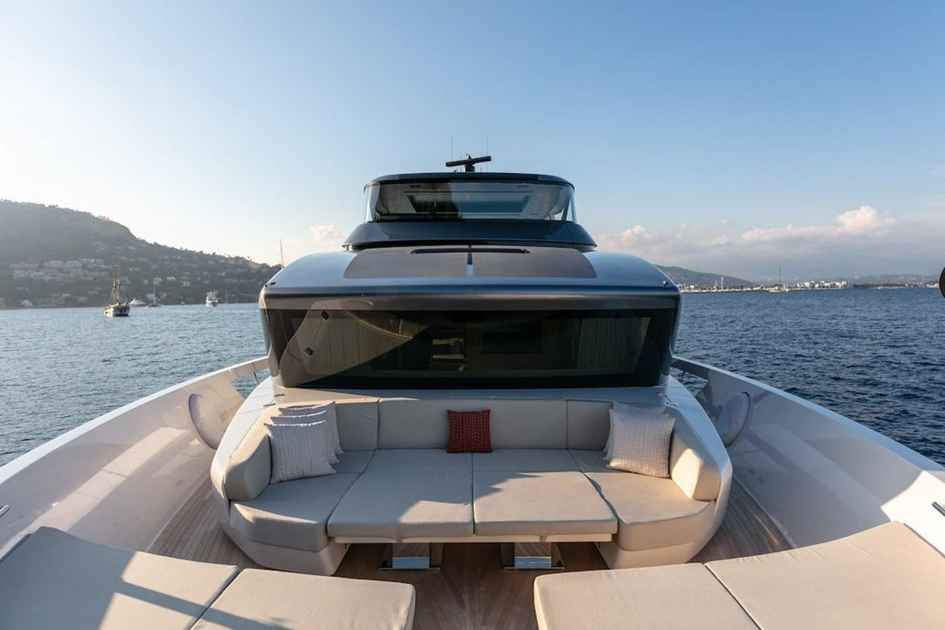 a boat on a water body aboard SX88 Yacht for Sale