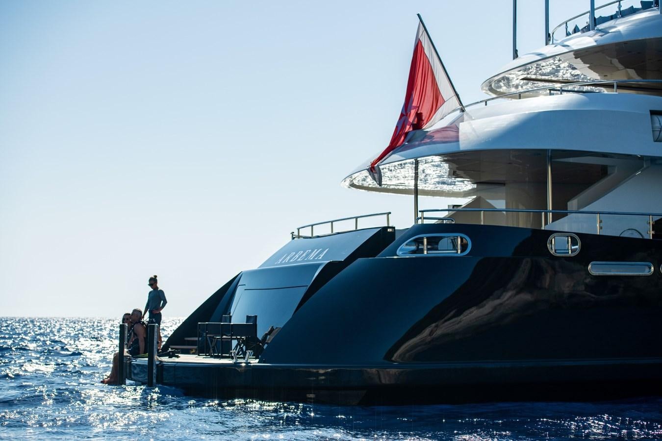 a couple of boats are parked in the water aboard ZIA Yacht for Sale