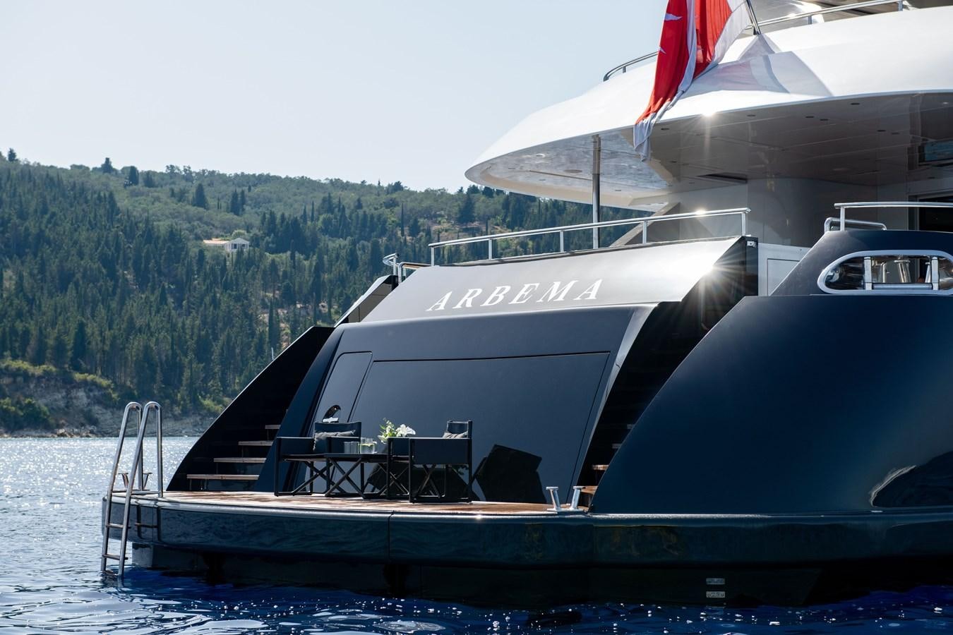 a boat on the water aboard ZIA Yacht for Sale