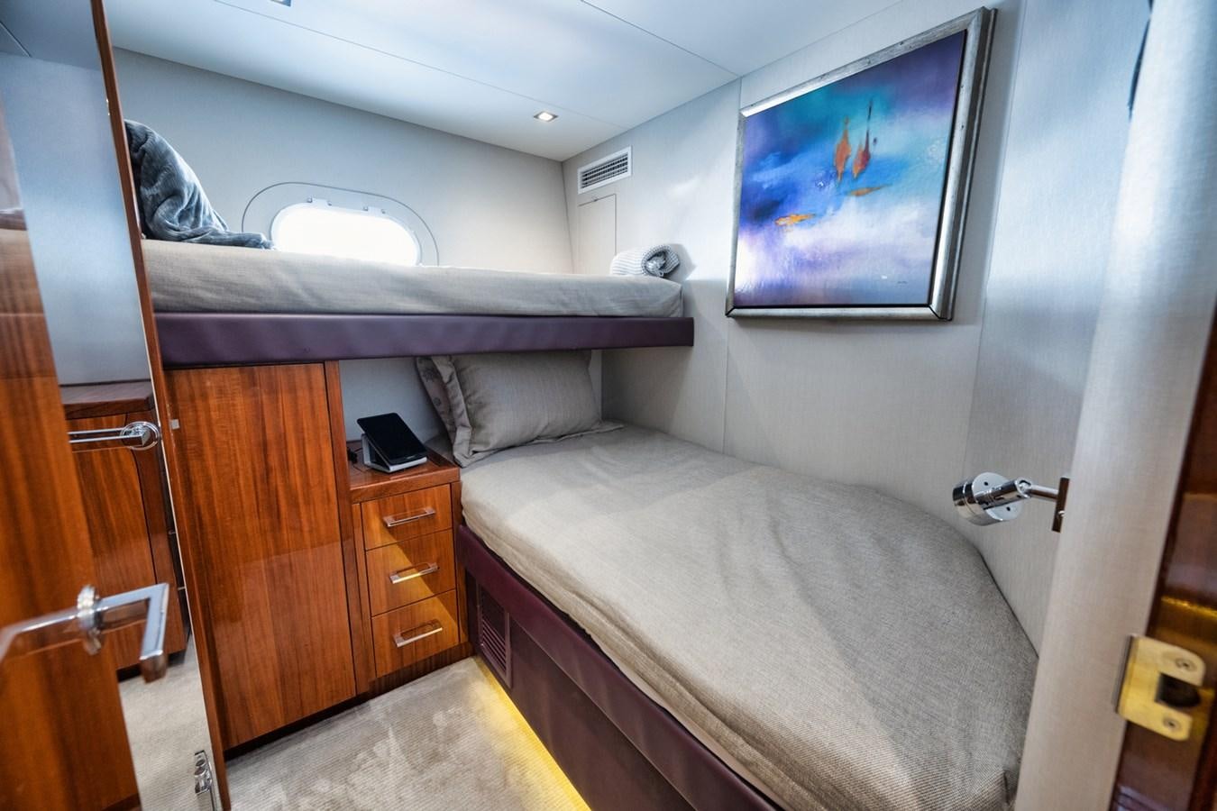 a bed in a room aboard DONE DEAL Yacht for Sale