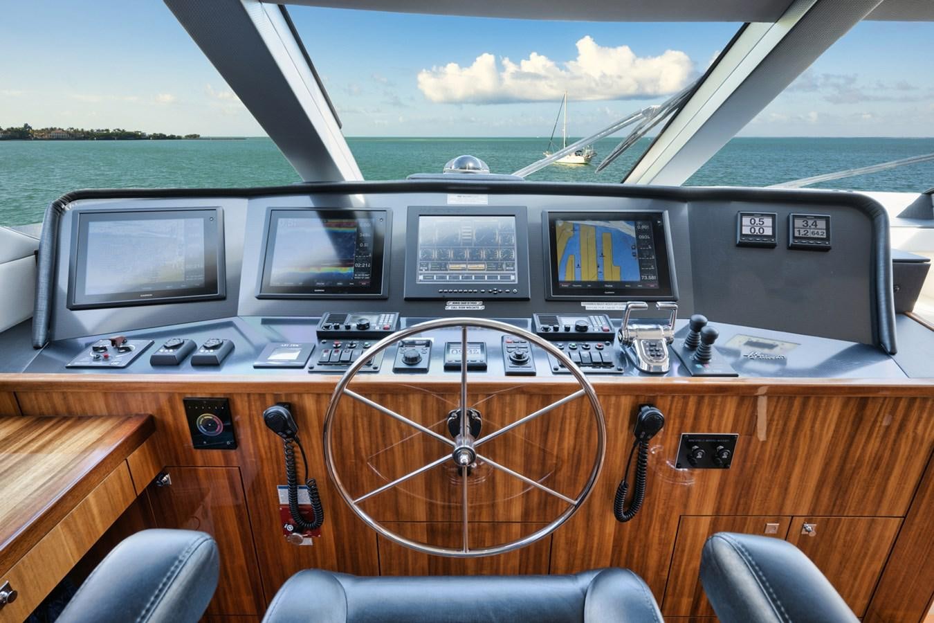 inside of a car aboard DONE DEAL Yacht for Sale