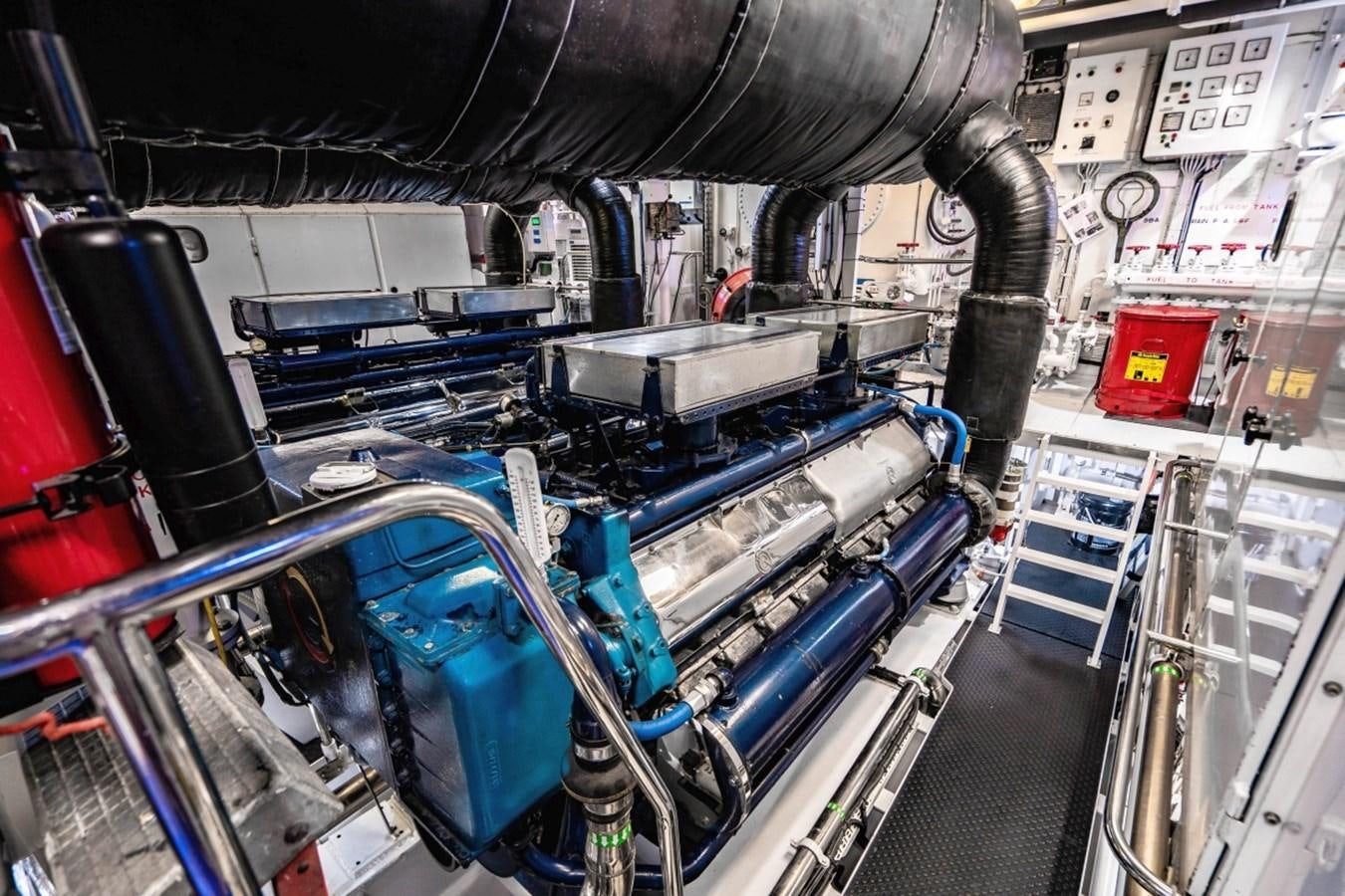 a large machine in a factory aboard DRAMA QUEEN Yacht for Sale