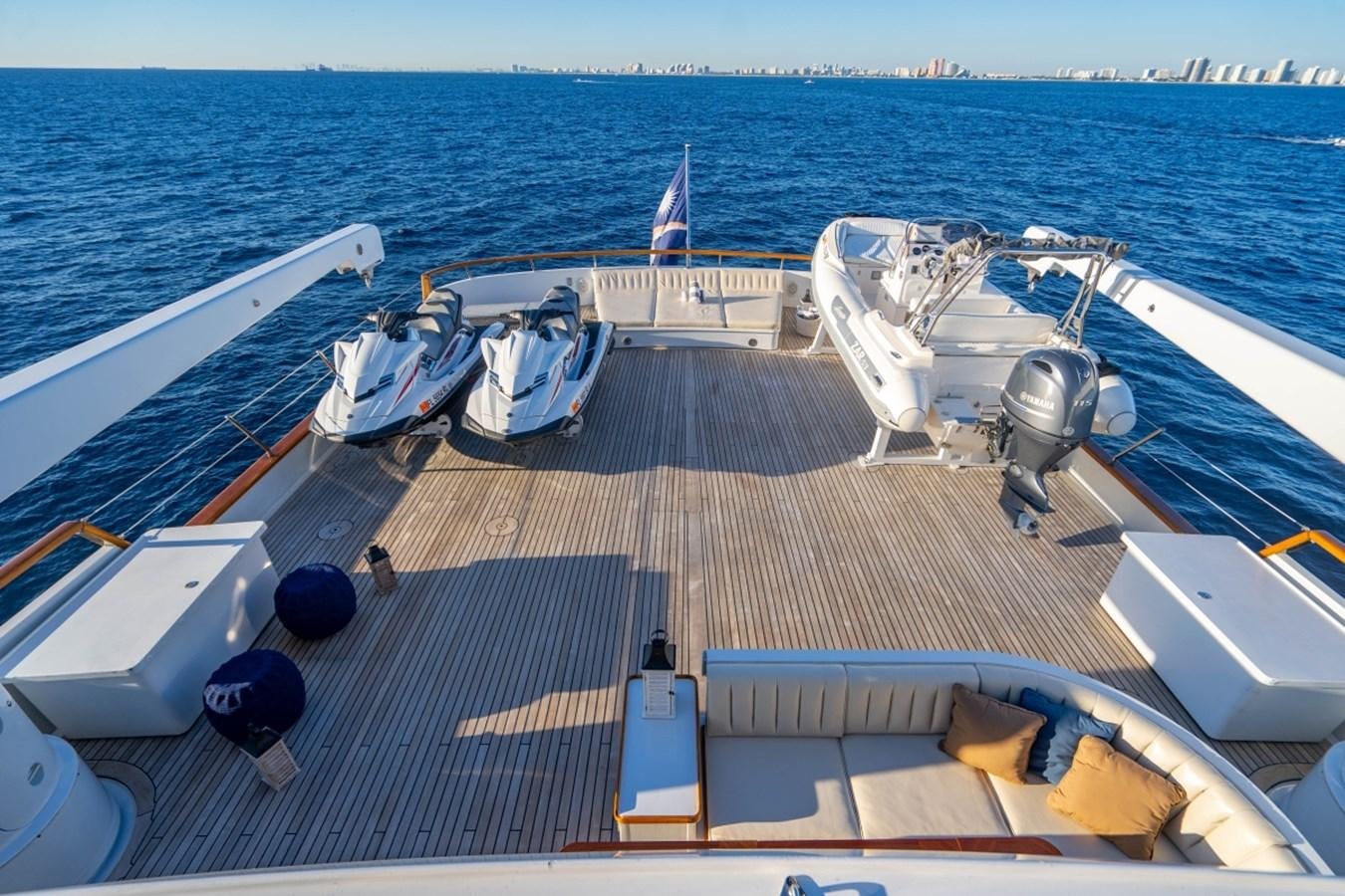 a deck of a boat aboard DRAMA QUEEN Yacht for Sale