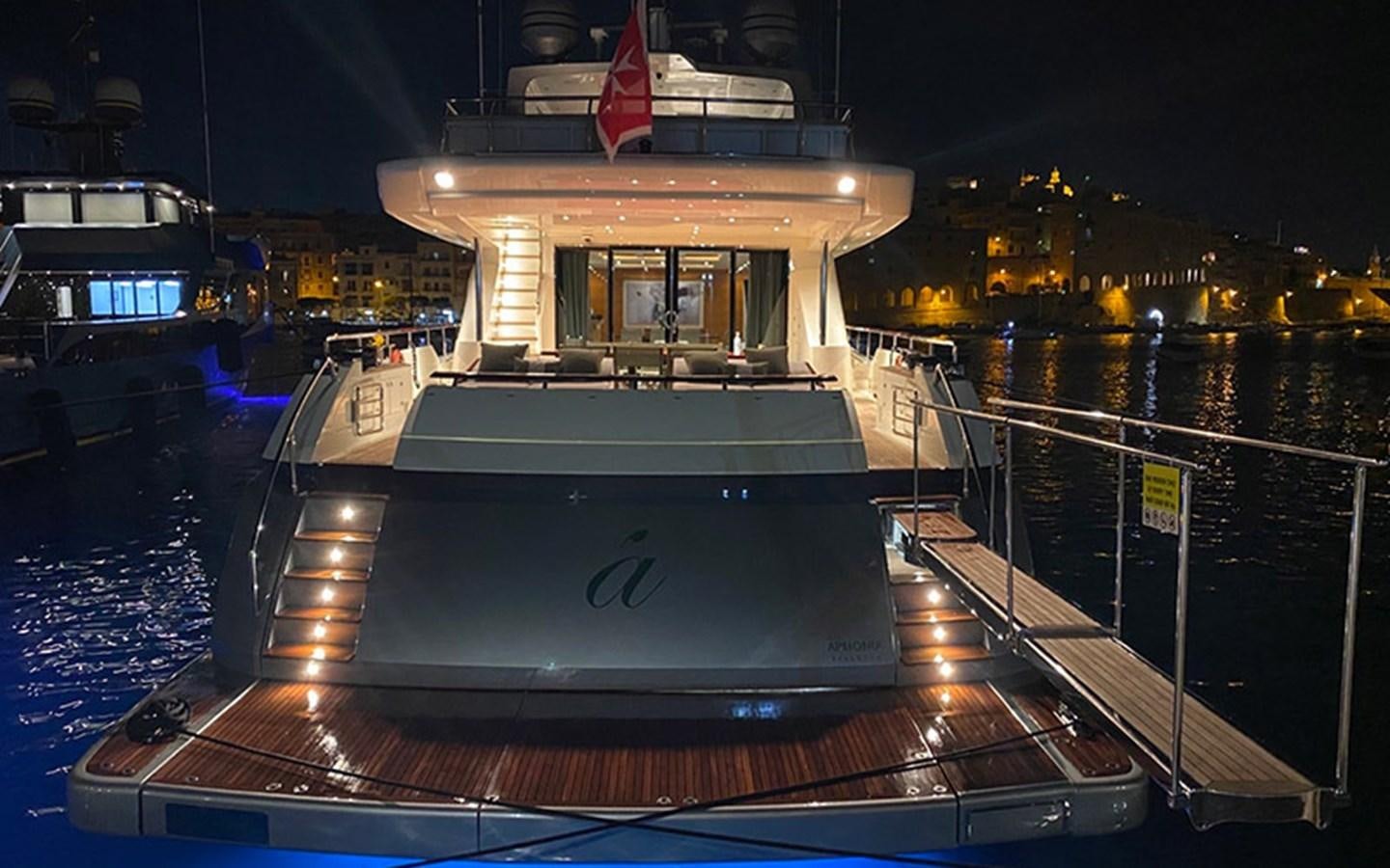 a boat on a body of water aboard NYOTA Yacht for Charter