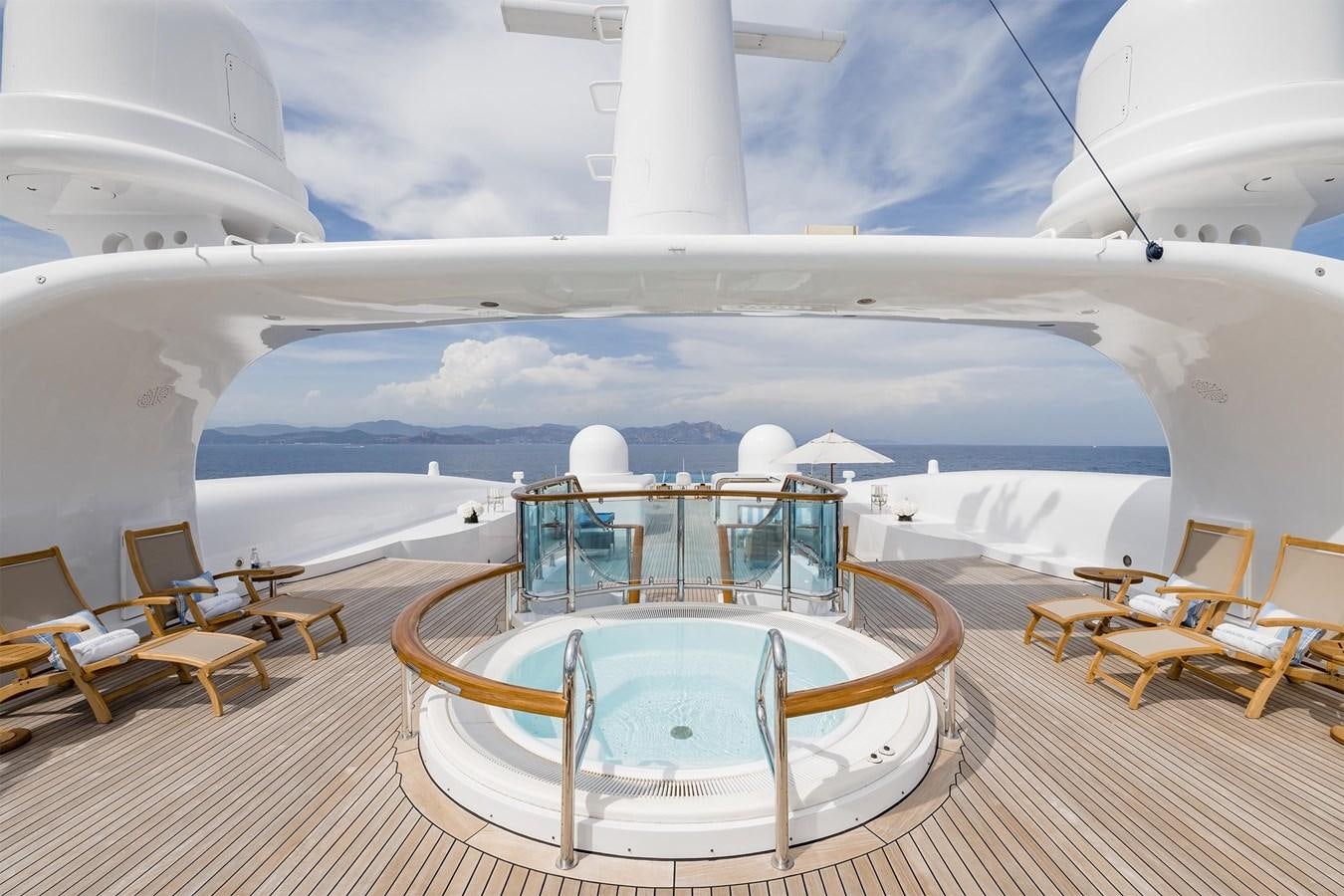 a pool on a deck aboard CARINTHIA VII Yacht for Sale