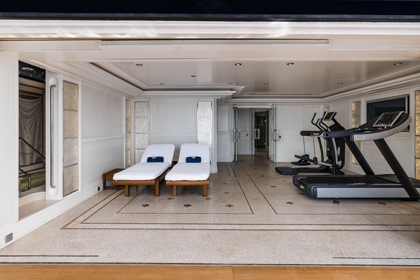 a room with a few beds aboard CARINTHIA VII Yacht for Sale