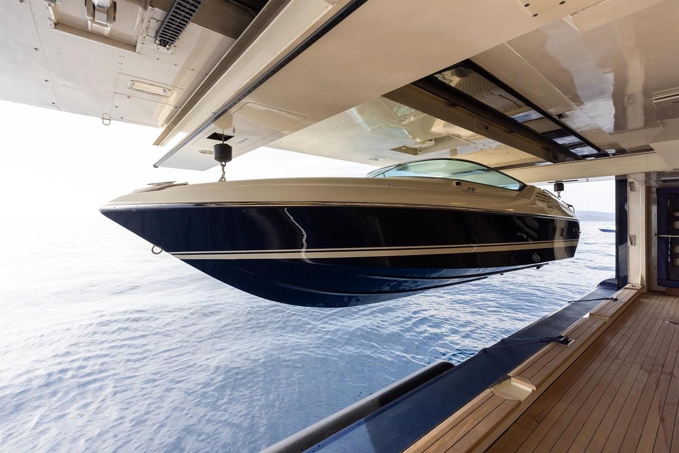 a large pool with a large glass roof aboard CARINTHIA VII Yacht for Sale