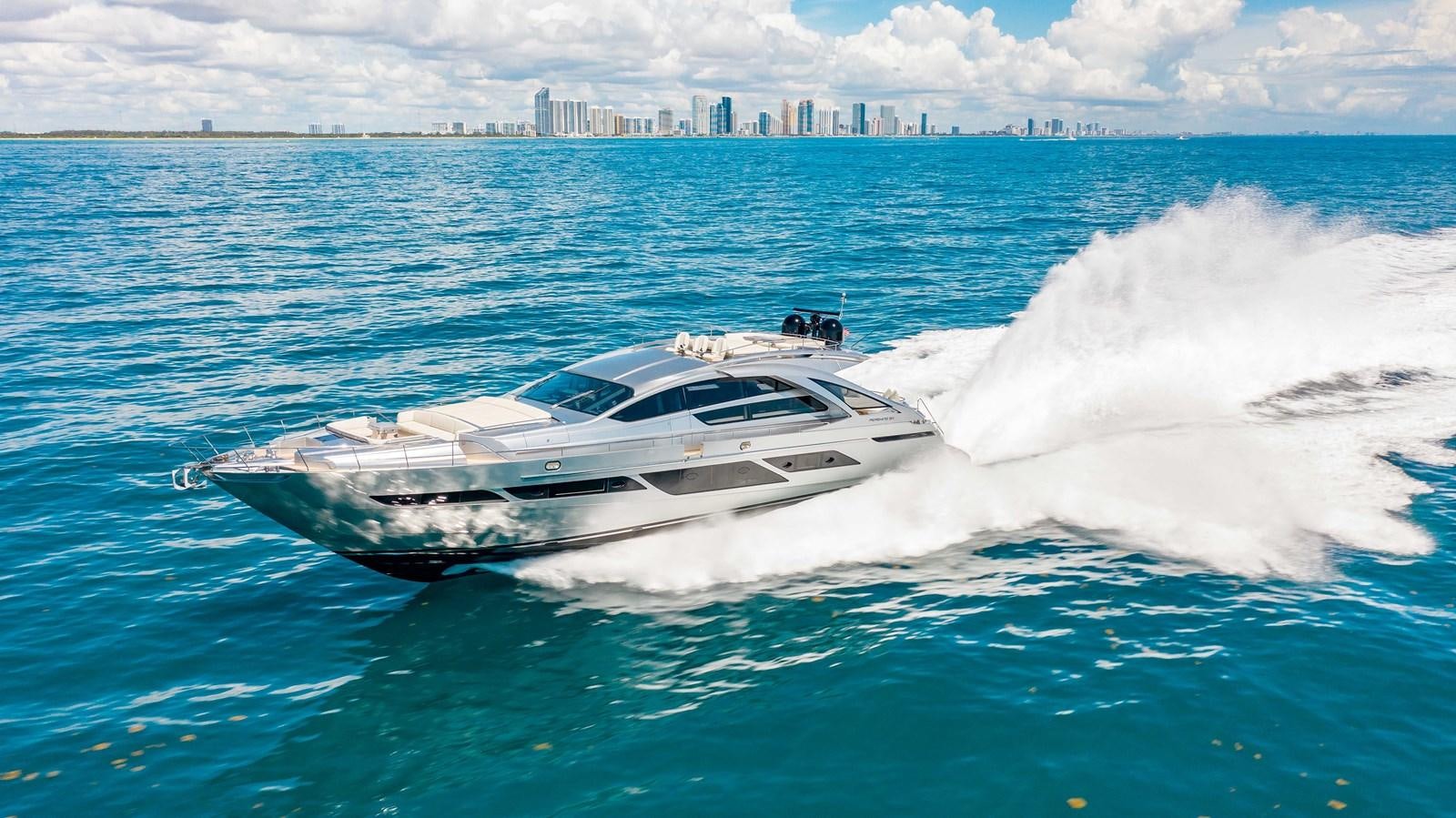 a white yacht in the water aboard LADY K Yacht for Sale